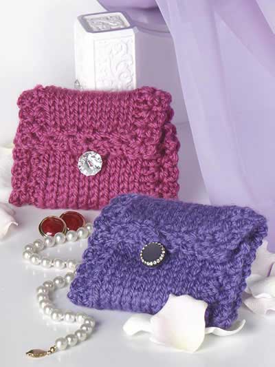 Knit-Look Jewelry Bag -- Free Crochet Pattern -- Beginner ...