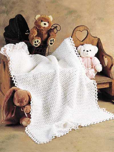 Crochet Afghans  Crochet Baby Blanket Patterns  Picot Stitch Baby 
