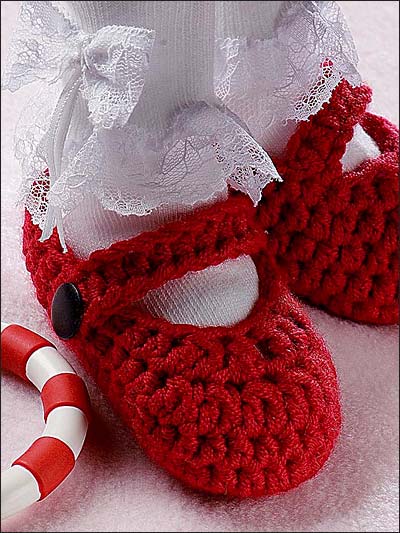 299 New baby janes headbands 362 Mary Janes   Easy Crochet Baby Bootie Pattern 