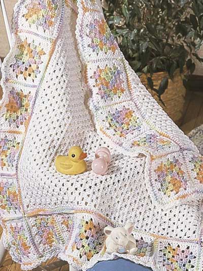 Free Pattern  Crochet Baby Blanket on Free Crochet Pattern     Jamie Rainbow Striped Baby Blanket Afghan