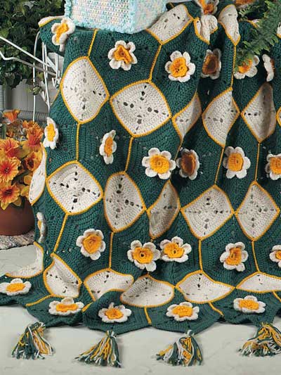 Daffodil bedspread pattern