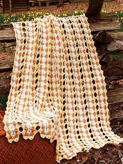 Braided Mile-a-Minute Baby Afghan