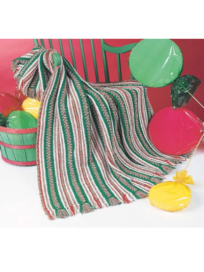 Christmas Ribbon Candy Crochet Afghan Pattern