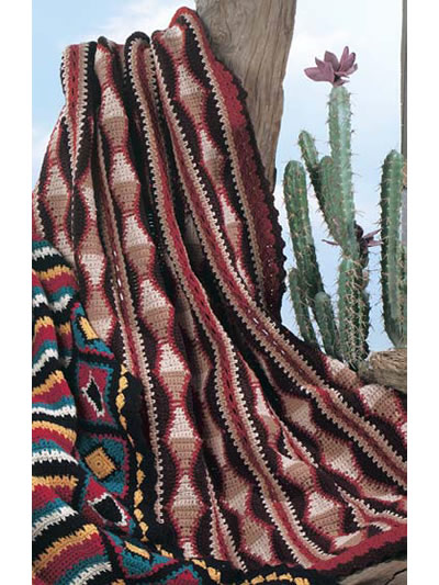 Navajo Triangle Strips Crochet Afghan Pattern