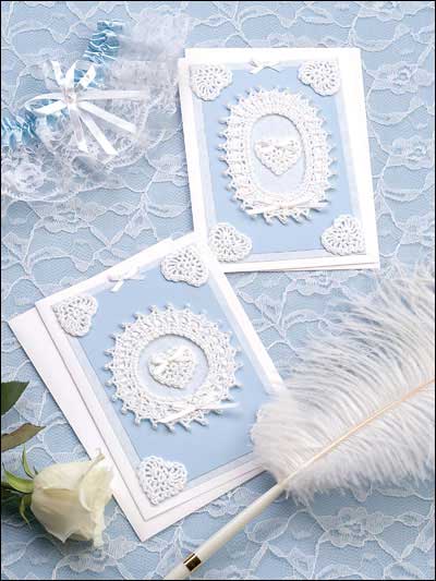 Pearls & Lace Wedding Card Crochet Pattern