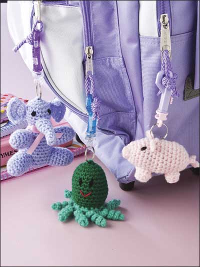 Easy Backpack Buddies Key Chain Crochet Pattern