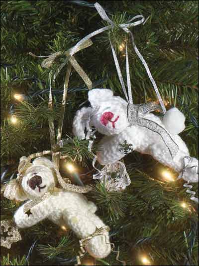 Wishing Bear & Snow Bunny Ornaments