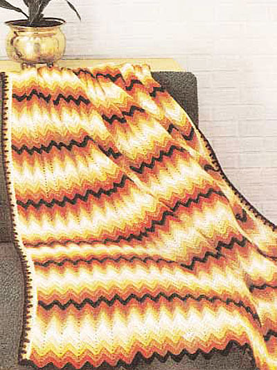 Autumn Chevron Crochet Afghan Pattern