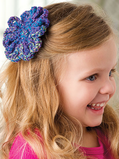 Hair Blossom Barrette -- Free Crochet Pattern for Girls