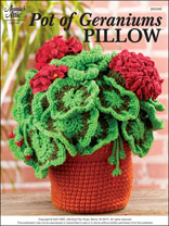 Pot of Geraniums Pillow