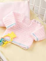 Pretty in Pink Baby Sweater Crochet Pattern