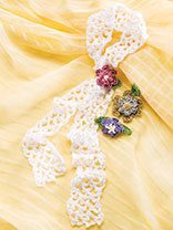 Lace Scarf & Flower Holders