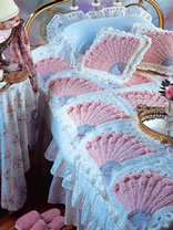 Lady's Fan Coverlet and Pillow